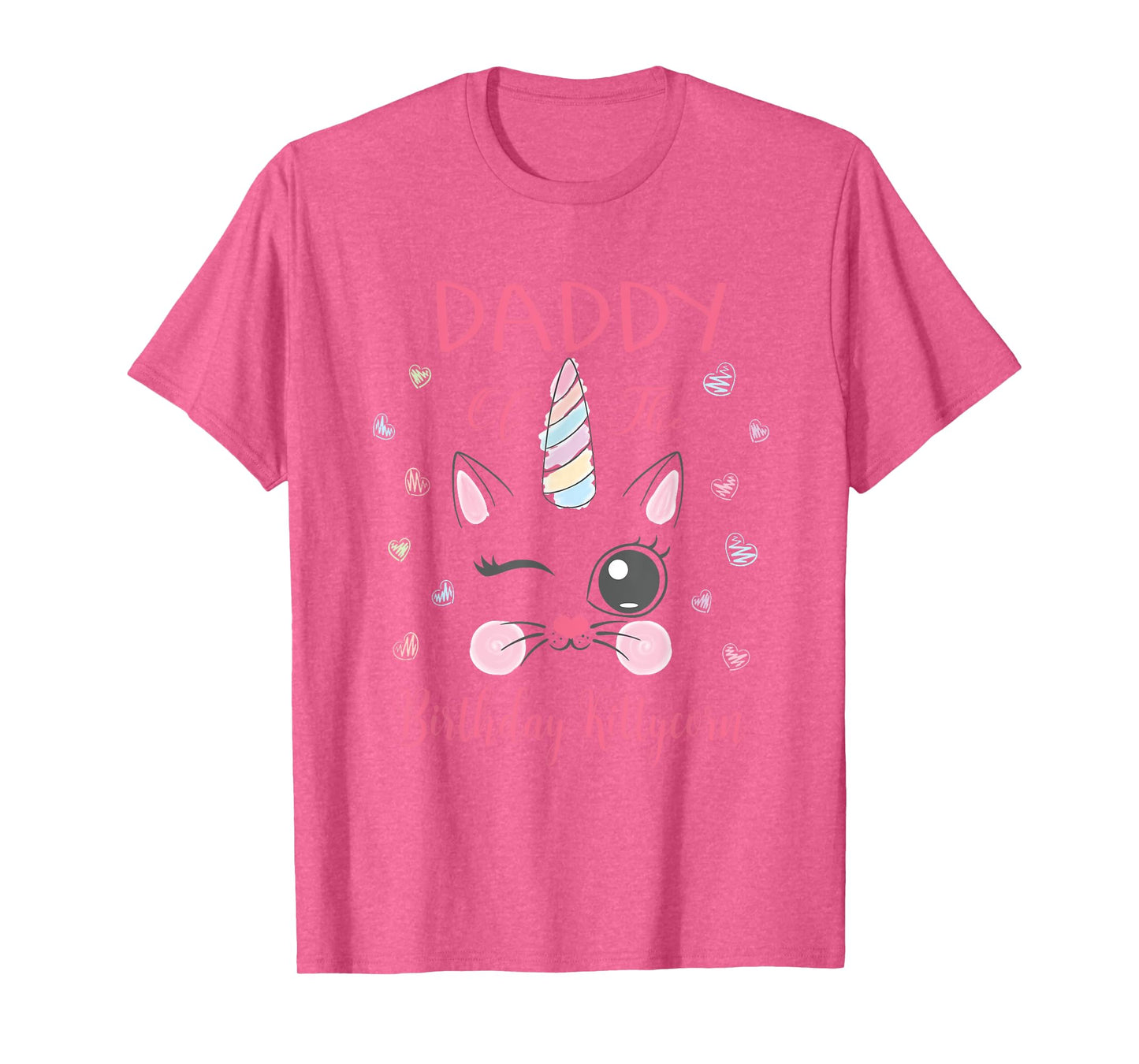 Daddy Of The Birthday Kittycorn Princess Girl Party T-Shirt