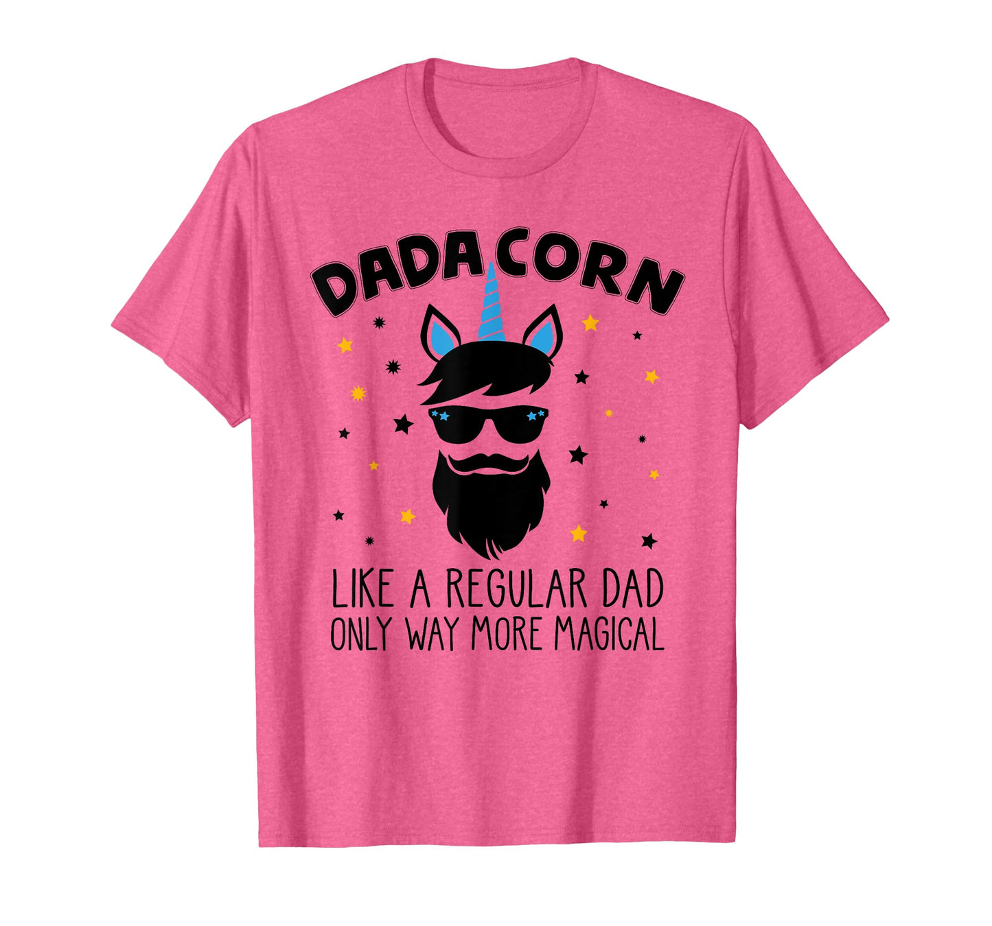 Dadacorn Gift Father's Day Daddy Beard Graphic Dad Unicorn T-Shirt