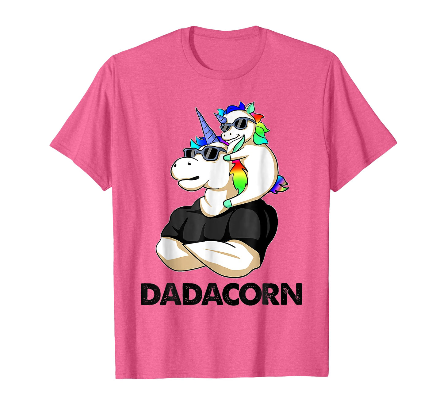 Dadacorn Unicorn Dad and Baby Christmas Papa Father's Day T-Shirt