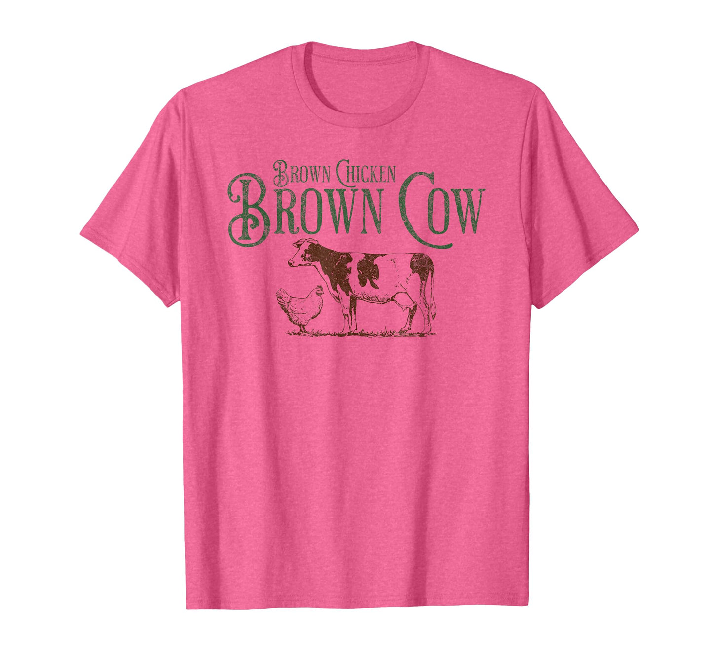 Brown Chicken Brown Cow Funny Bow Chicka Wow Wow Joke T-Shirt