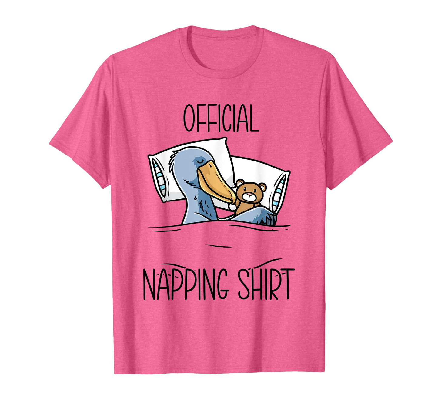 Sleeping Shoebill Bird Hoe-billed Stork With Stuffed Animal T-Shirt
