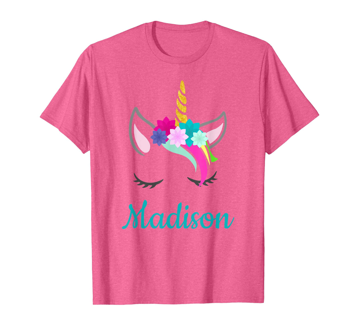 Madison Rainbow Unicorn Name T-Shirt