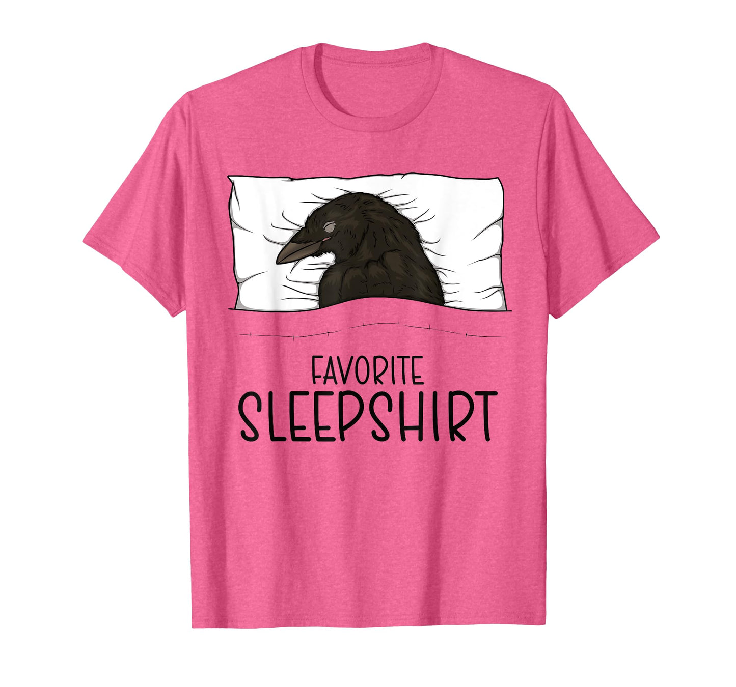 Favorite Sleepshirt Crow, Napping Raven Pajama T-Shirt