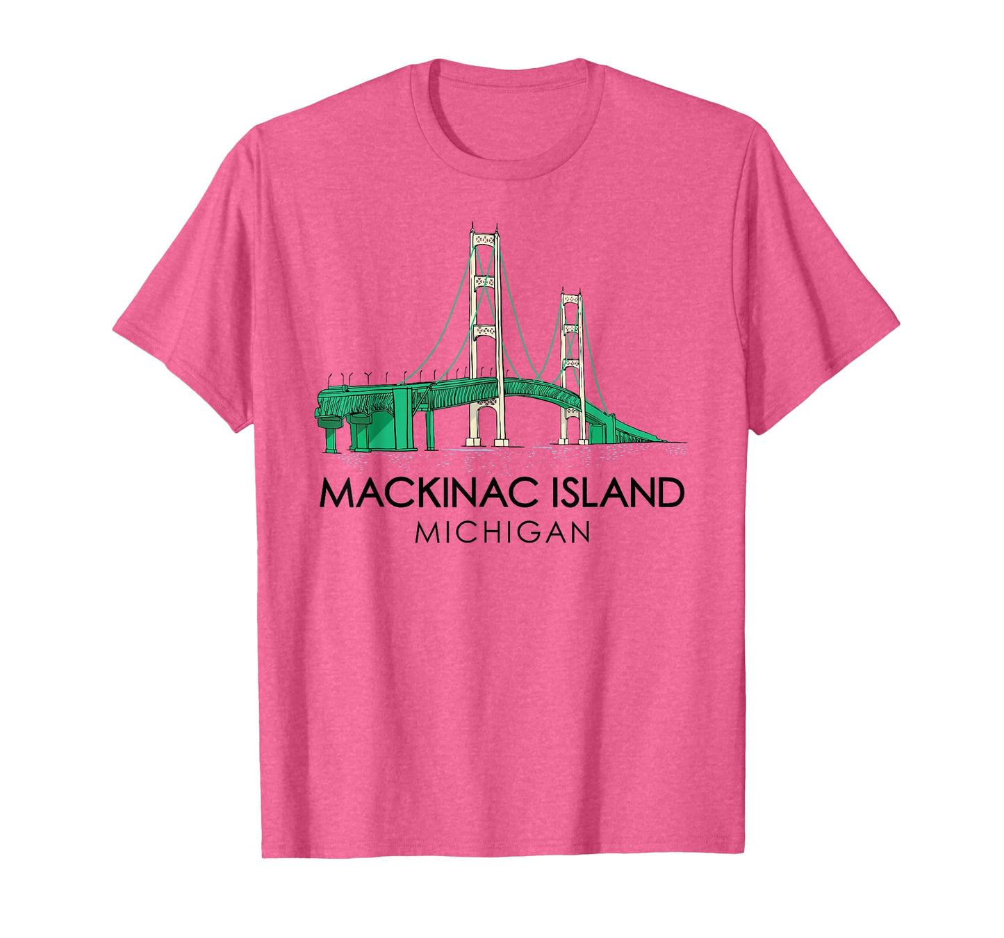Mackinac Island Bridge Michigan Great Lakes Huron Ferry Trip T-Shirt