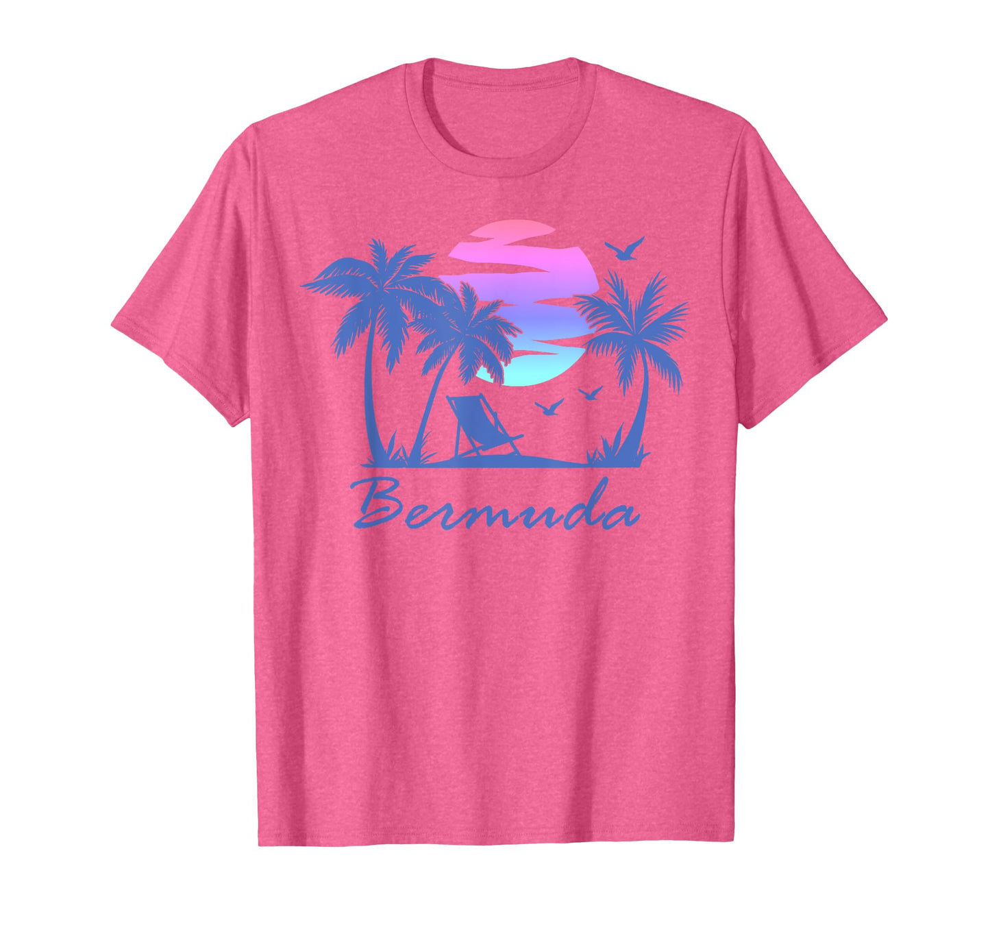 BERMUDA Beach Vacation Trip Retro Vintage Sunset Graphic T-Shirt for Men Women Girls Kids