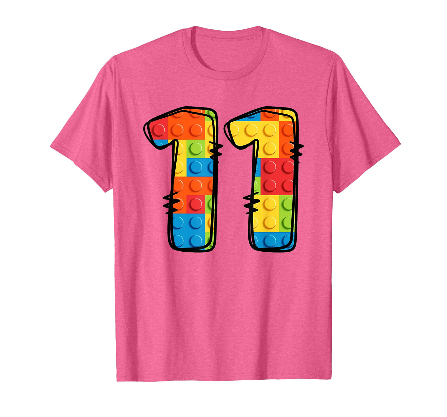 11 Year Old Blocks Building Master Builder 11th Birthday T-Shirt
