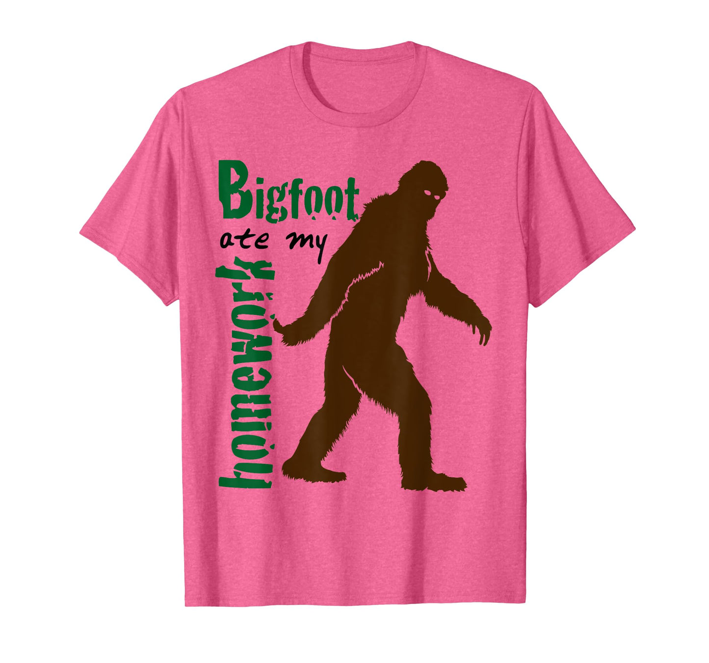 Bigfoot Ate My Homework Funny T-Shirt for Sasquatch Lovers