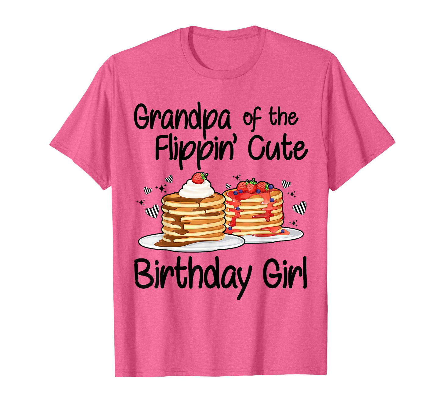 Breakfast Themed 1st Birthday Flippin Cute Pancakes Grandpa T-Shirt