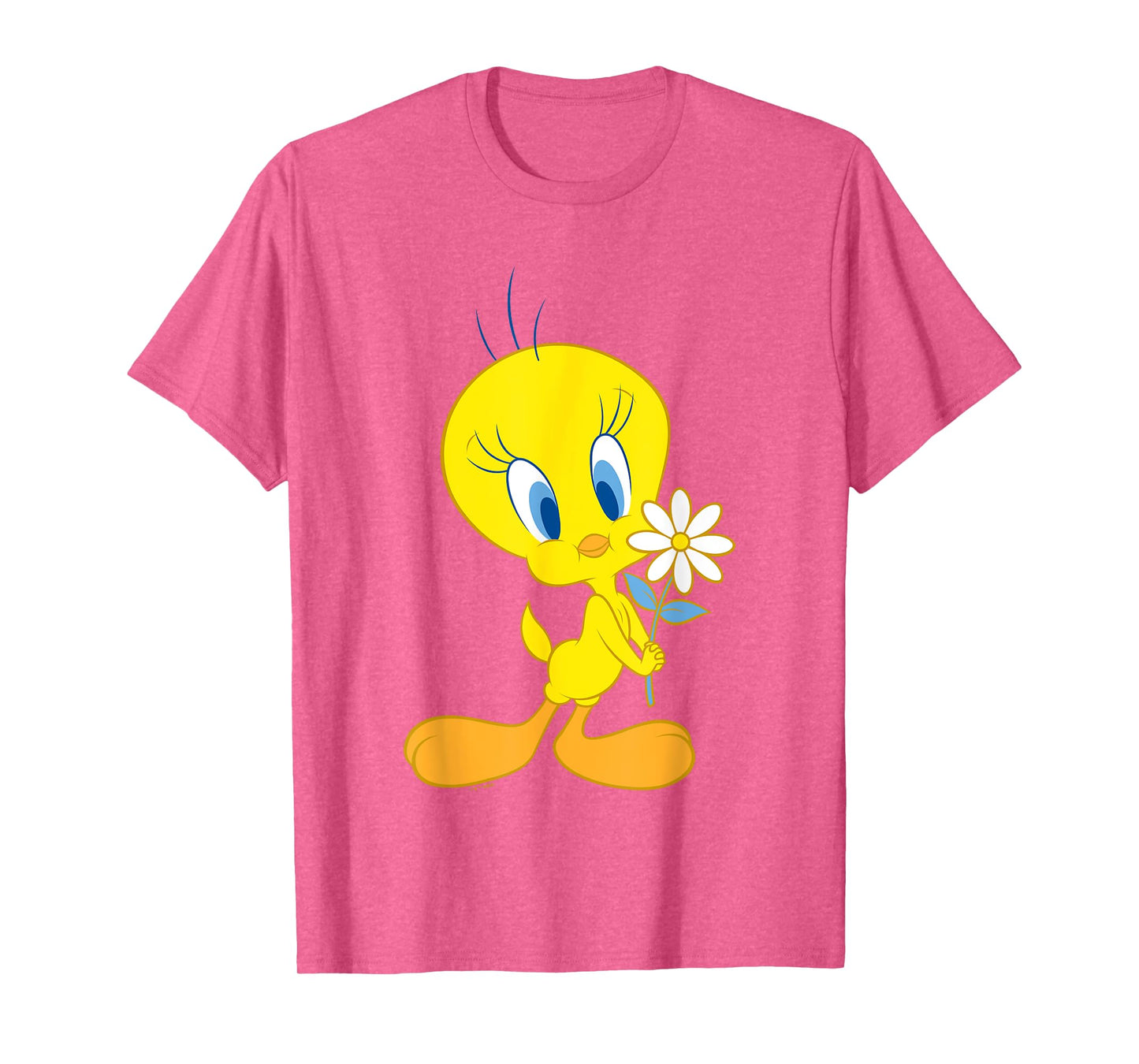 Looney Tunes Cute Tweety Bird Holding A Flower Logo T-Shirt