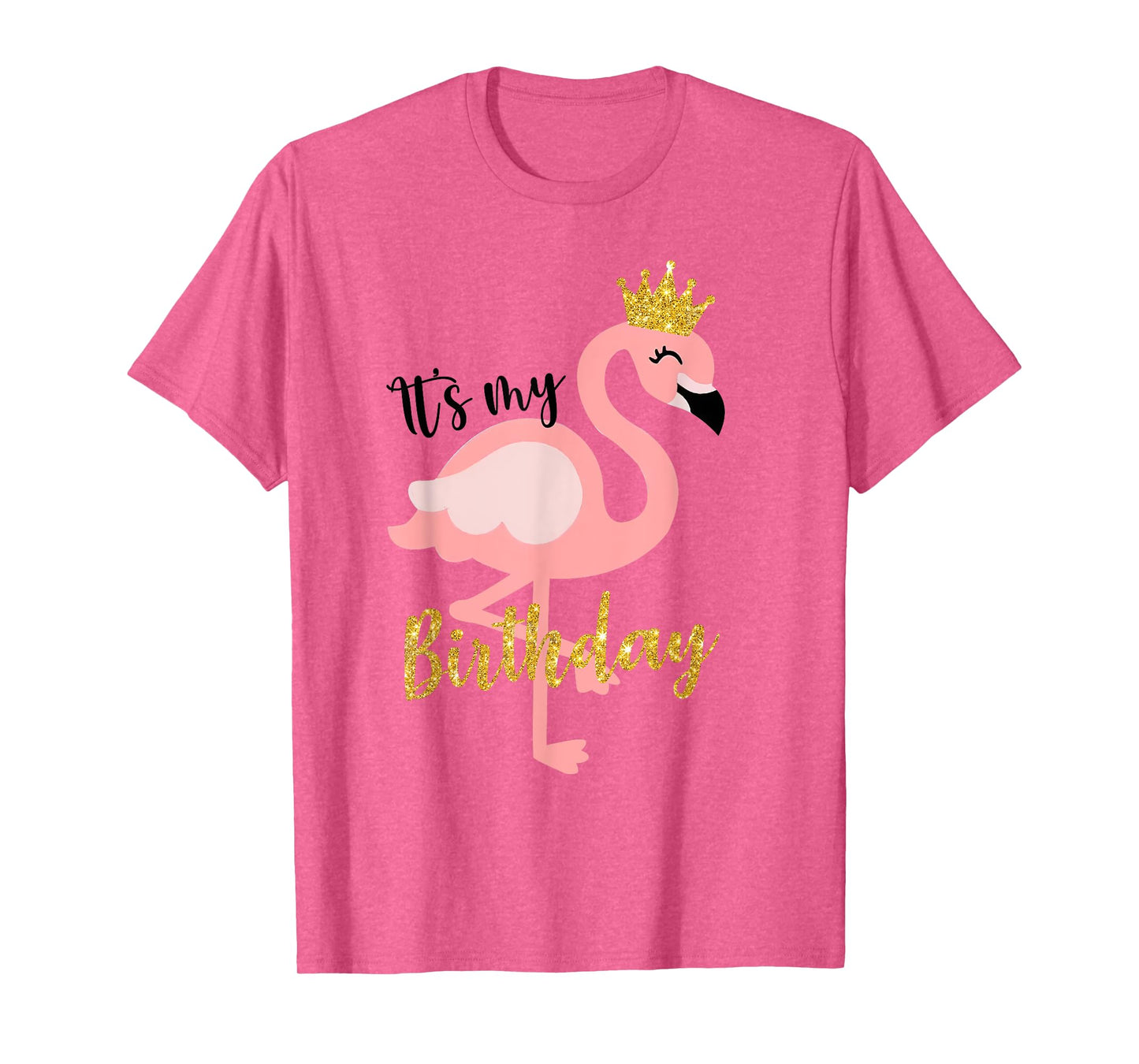 It's My The Birthday Princess Shirt Flamingo Girls Kids T-Shirt