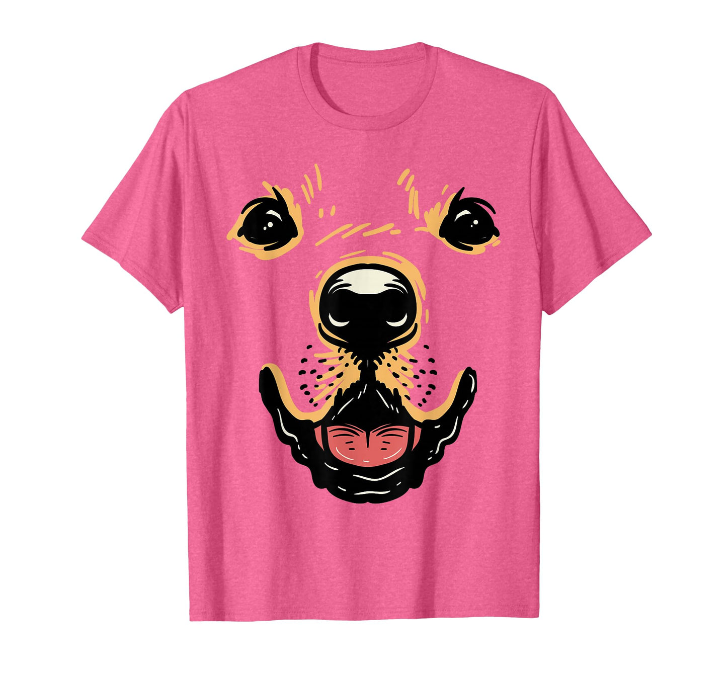Dog Face Shirt Golden Retriever Labrador Halloween Costume T-Shirt