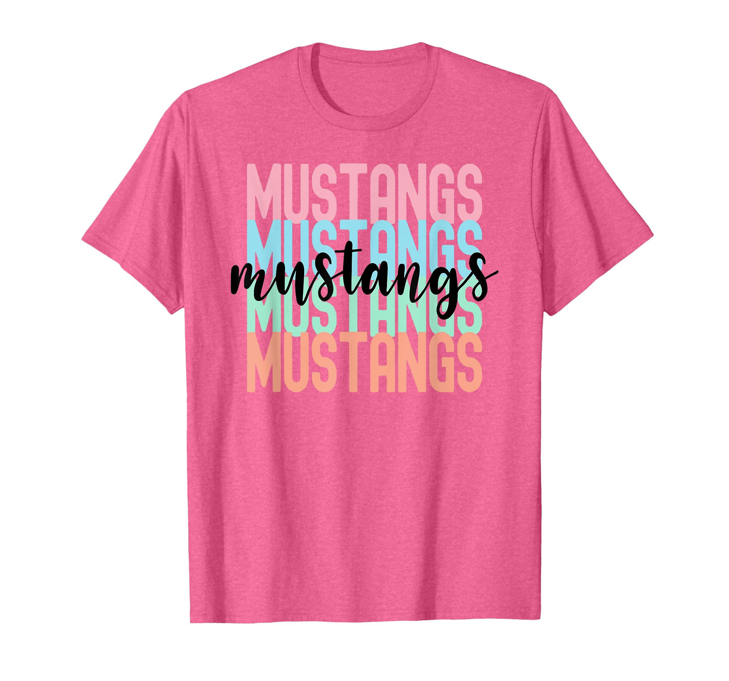 Mustangs Team Mascot School Spirit Game Night T-Shirt