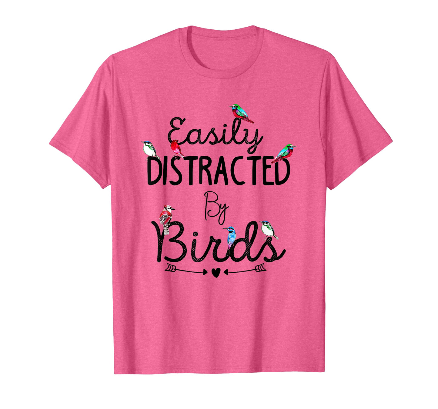 Easily distracted by birds T-Shirt Watercolor Birds Best Art T-Shirt