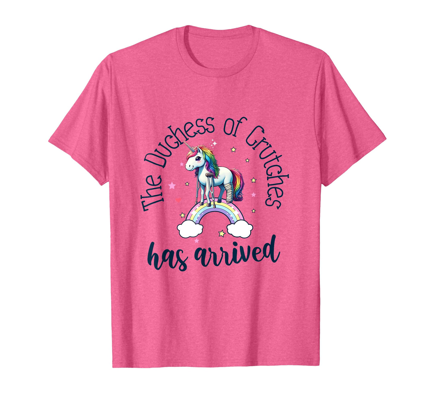 Duchess of Crutches - Cute Girls Leg Injury Recovery Gift T-Shirt