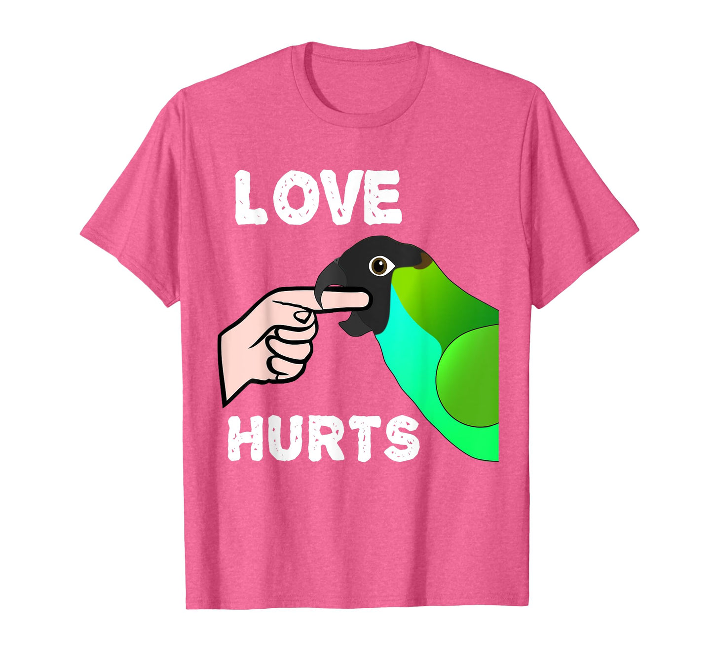 Love Hurts Nanday Conure Parrot T-Shirt