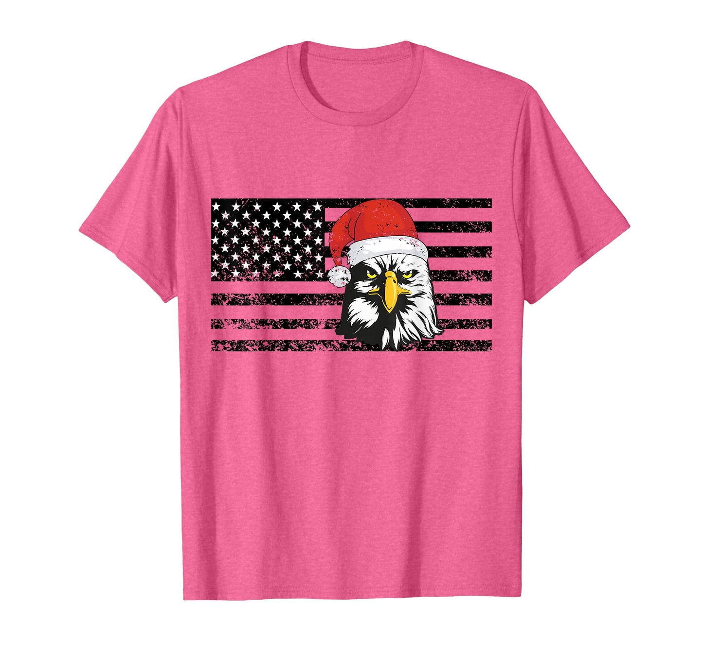Merry Christmas Eagle USA Flag Costume Santa Hat Xmas Hat T-Shirt