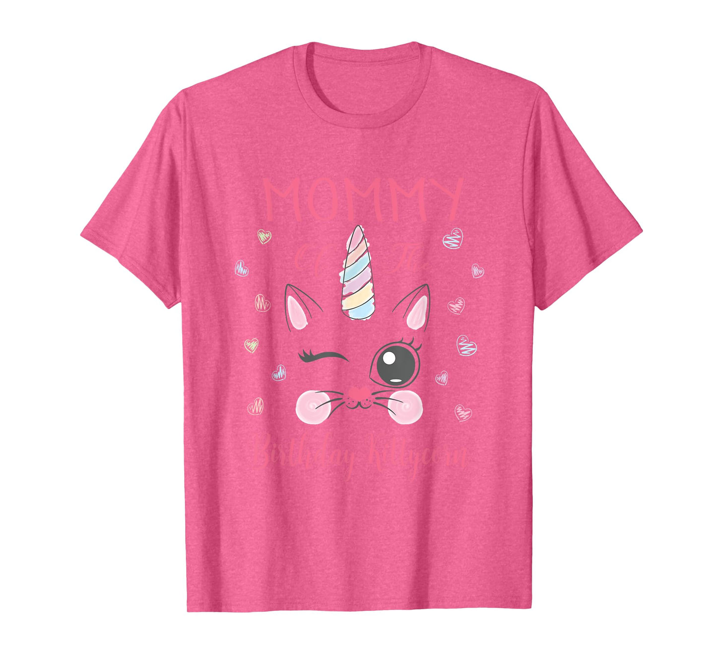 Mommy Of The Birthday Kittycorn Princess Girl Party T-Shirt