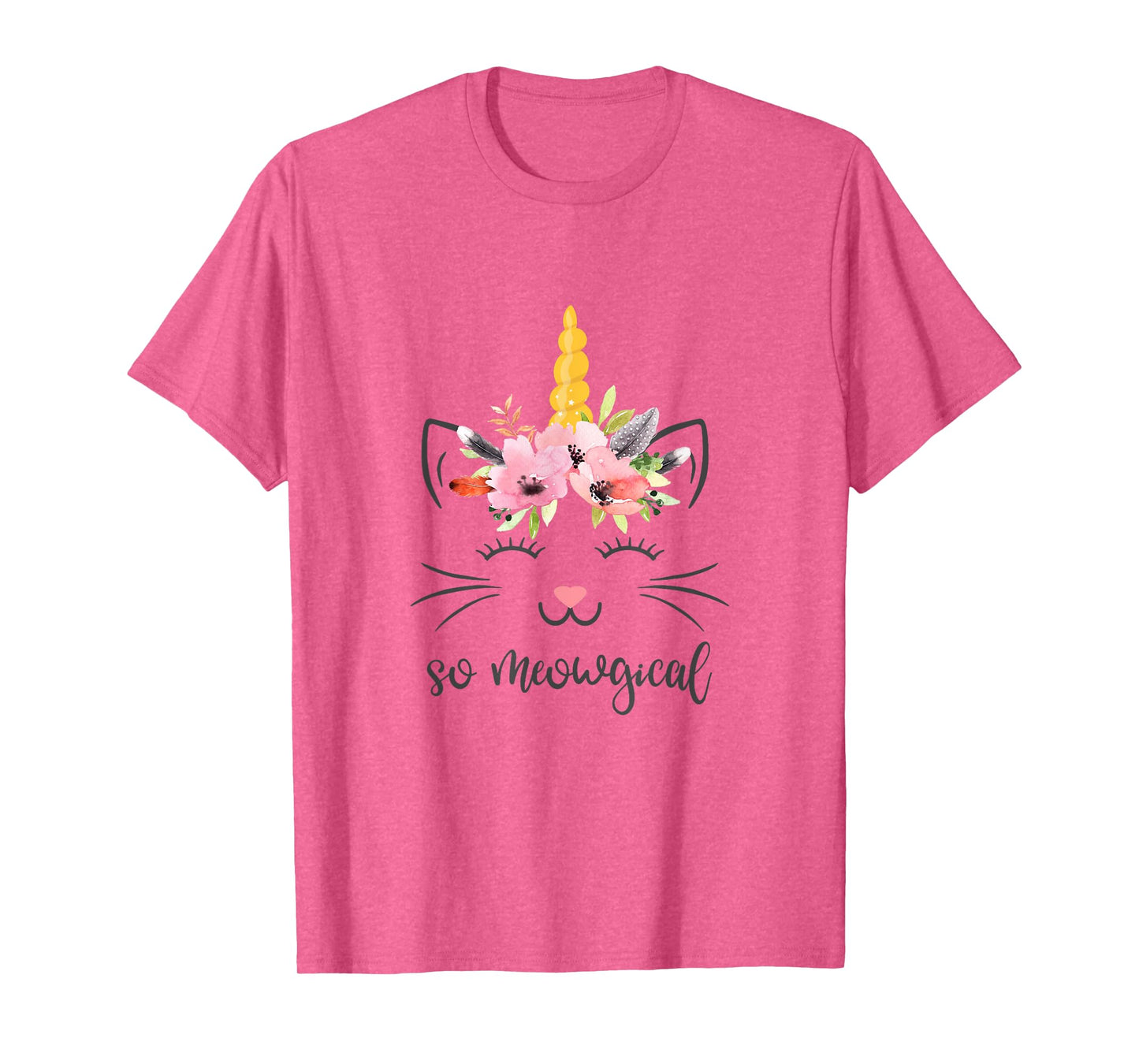 Meowgical Caticorn tshirt Cute Cat Unicorn Birthday Tee T-Shirt