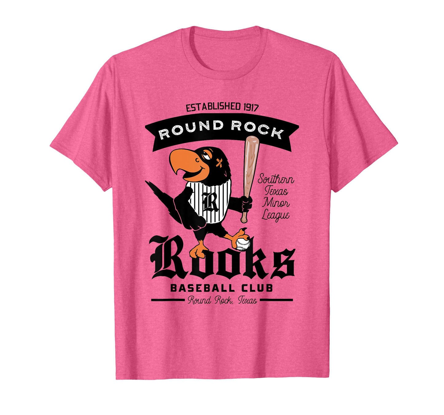 Round Rock Rooks Minor League Retro Baseball Team T-Shirt