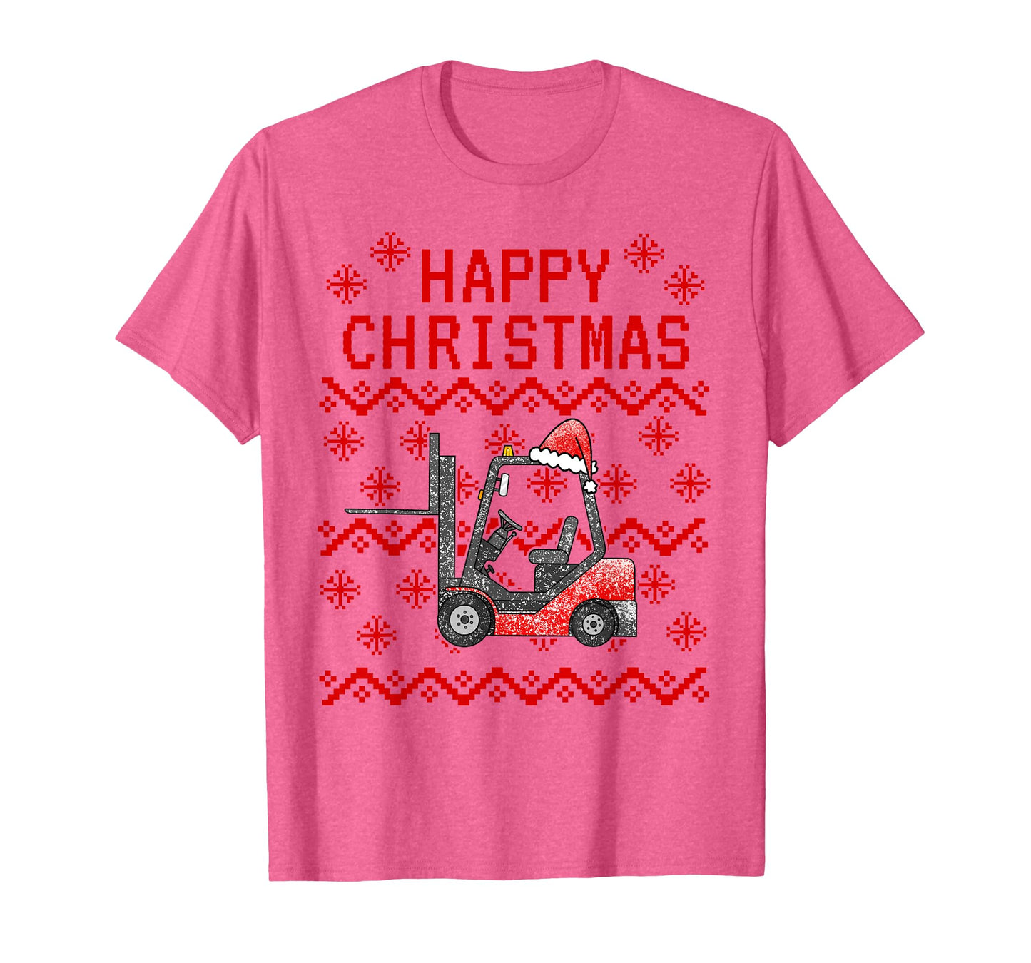 Forklift Truck Ugly Christmas Coworker Funny Xmas 2024 T-Shirt