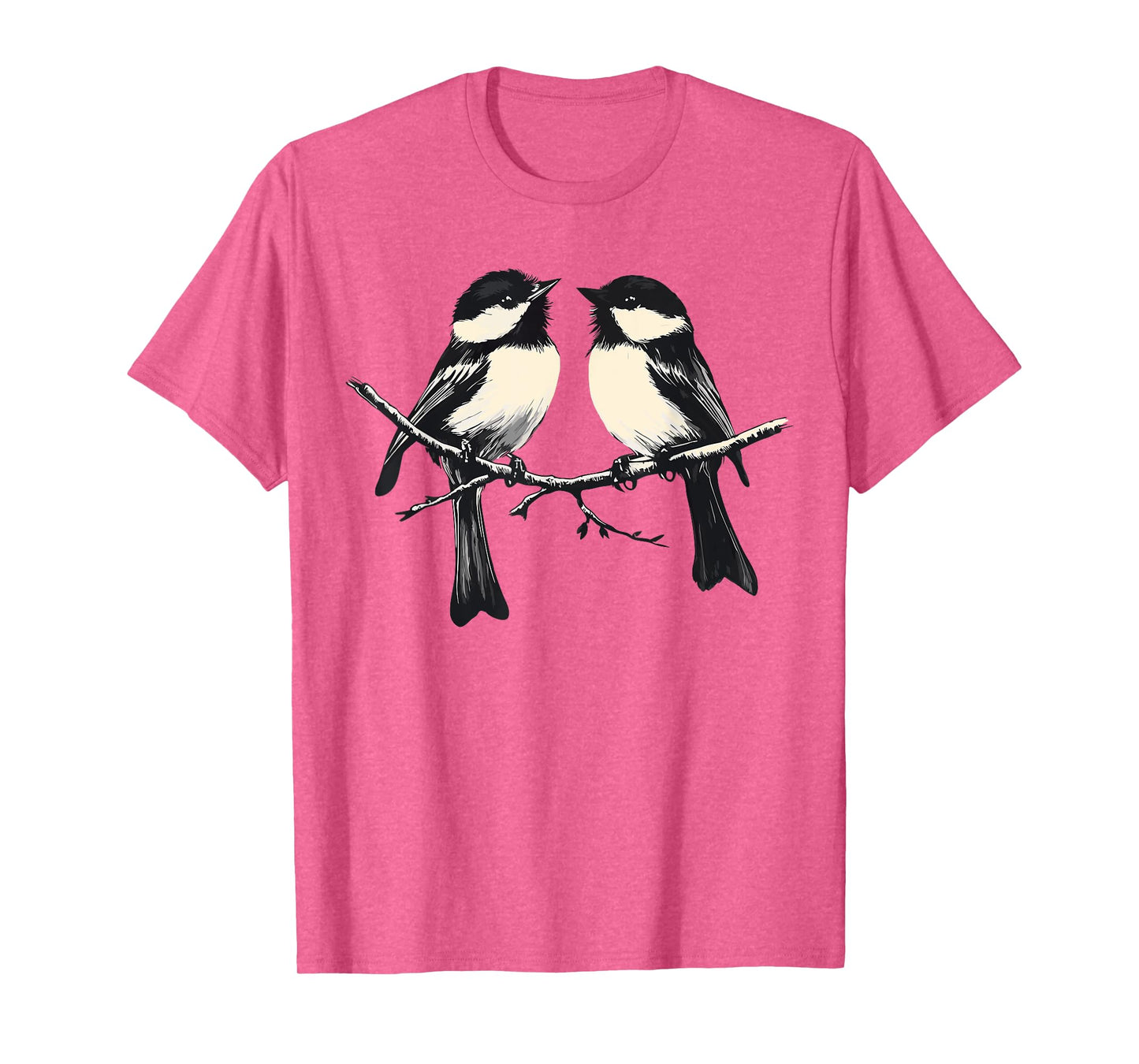 Chickadee Drawing Cute Black-Capped Chickadees T-Shirt