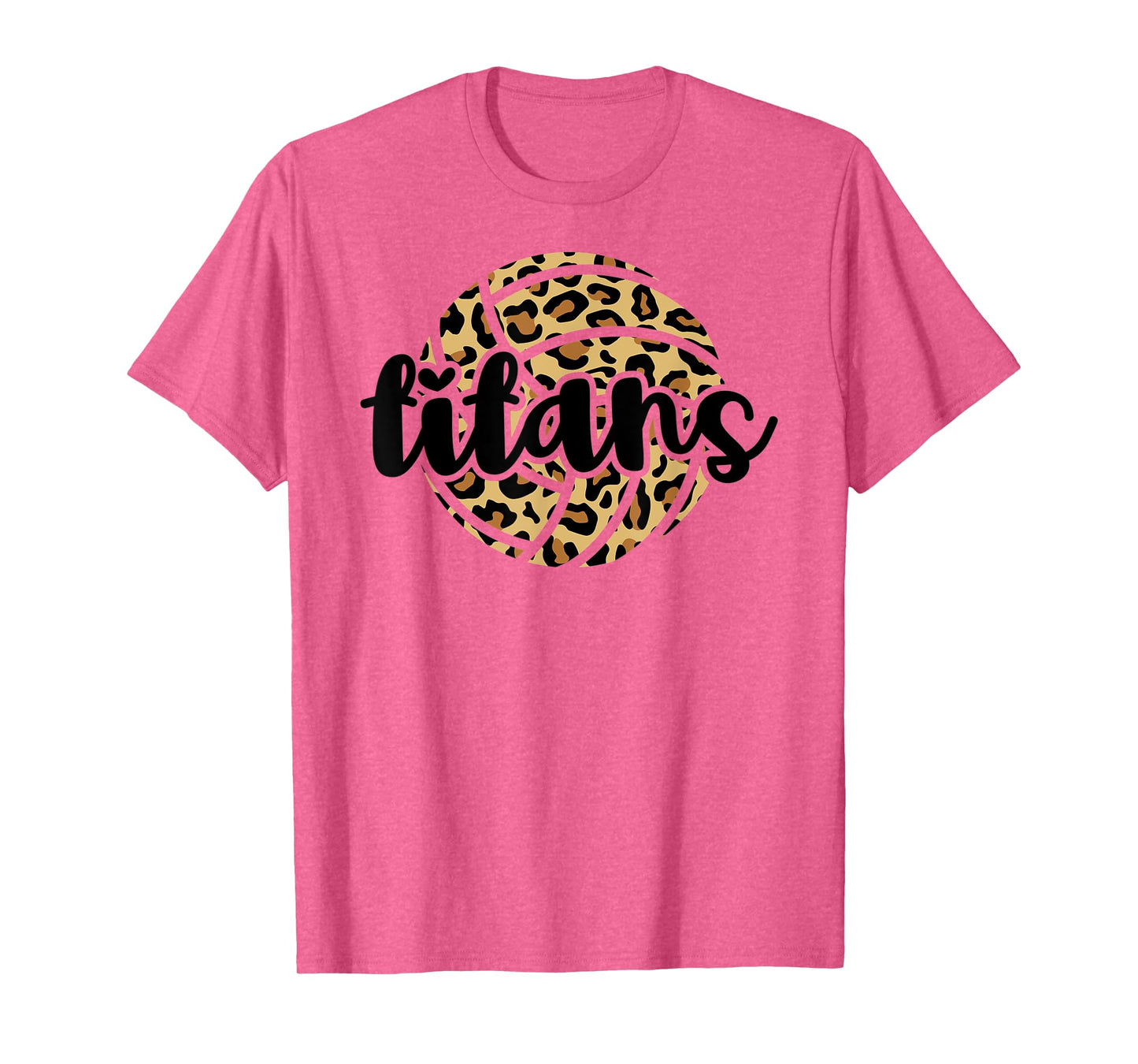 Titans Volleyball Team Leopard Mascot School Spirit Game T-Shirt