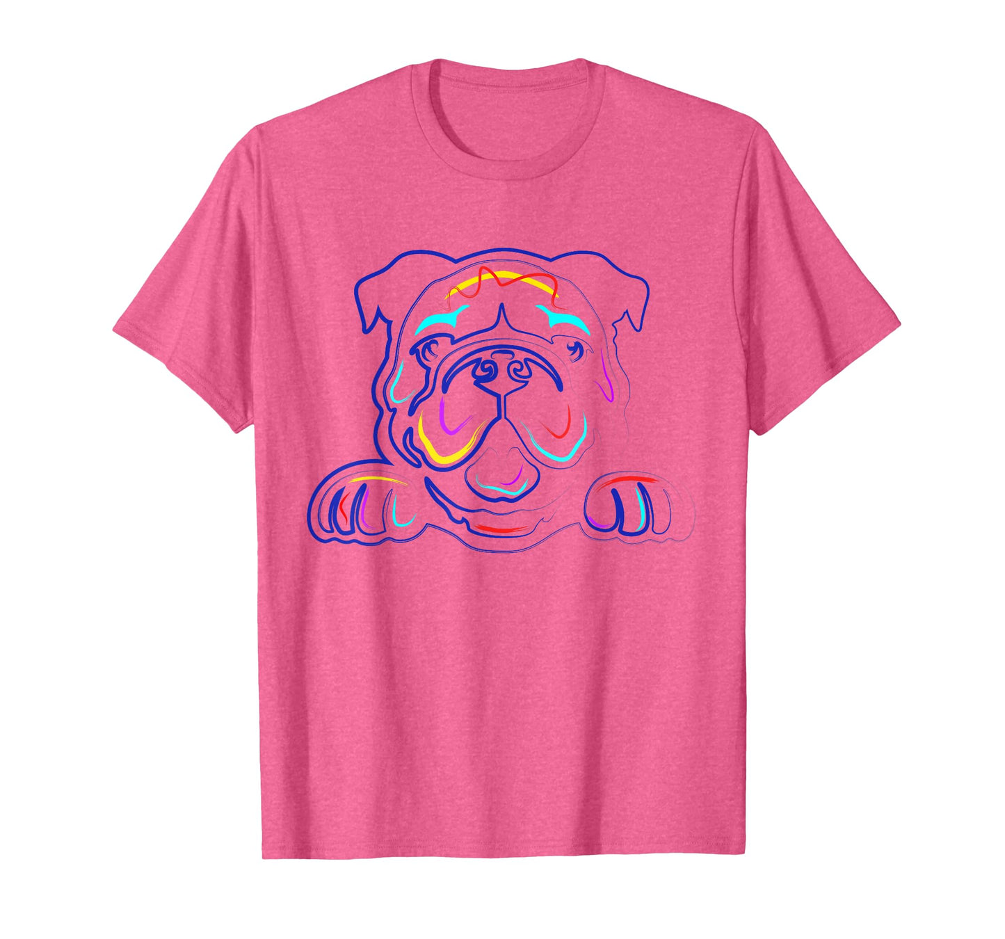 English Bulldog Lovers Shirts | Line Drawing Artsy Bulldog T-Shirt
