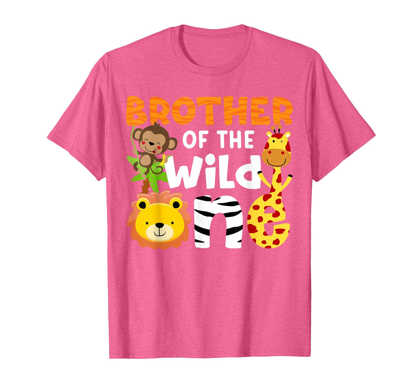 Brother of the Wild One Zoo Theme Bday Safari Jungle Animals T-Shirt