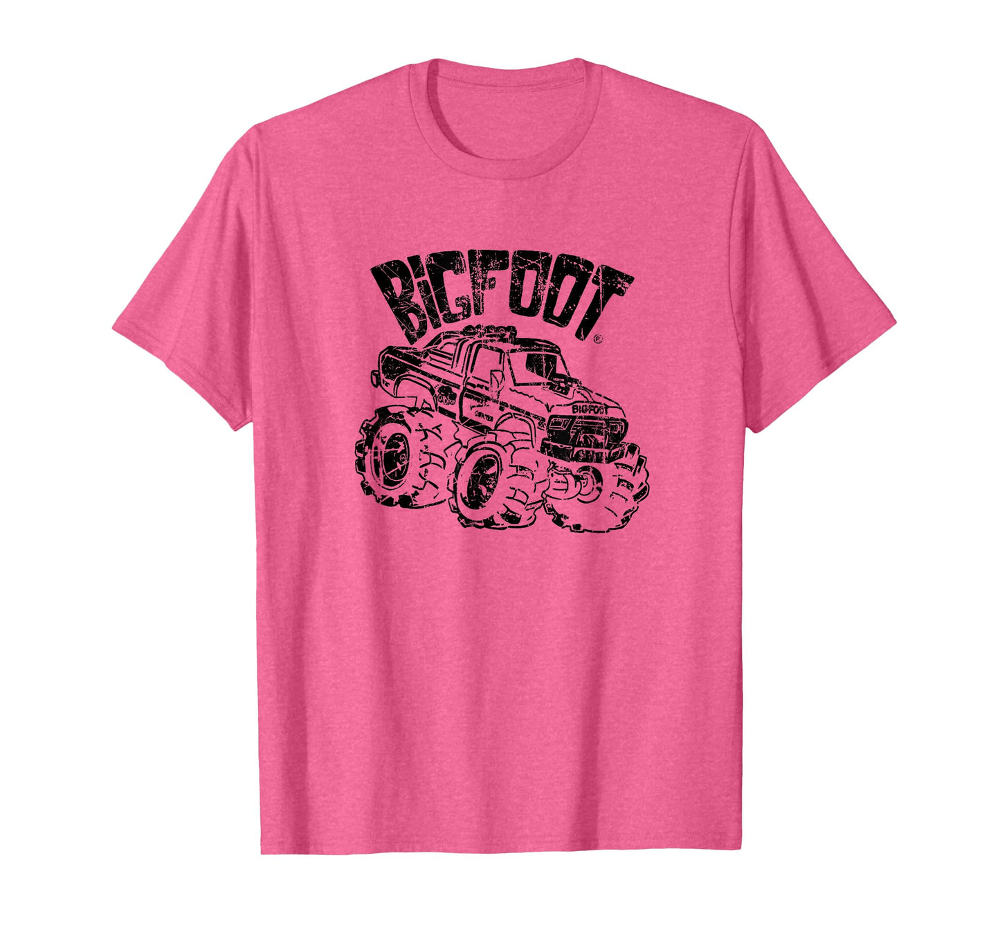 Classic BIGFOOT Cartoon Logo and Truck Distressed T-Shirt