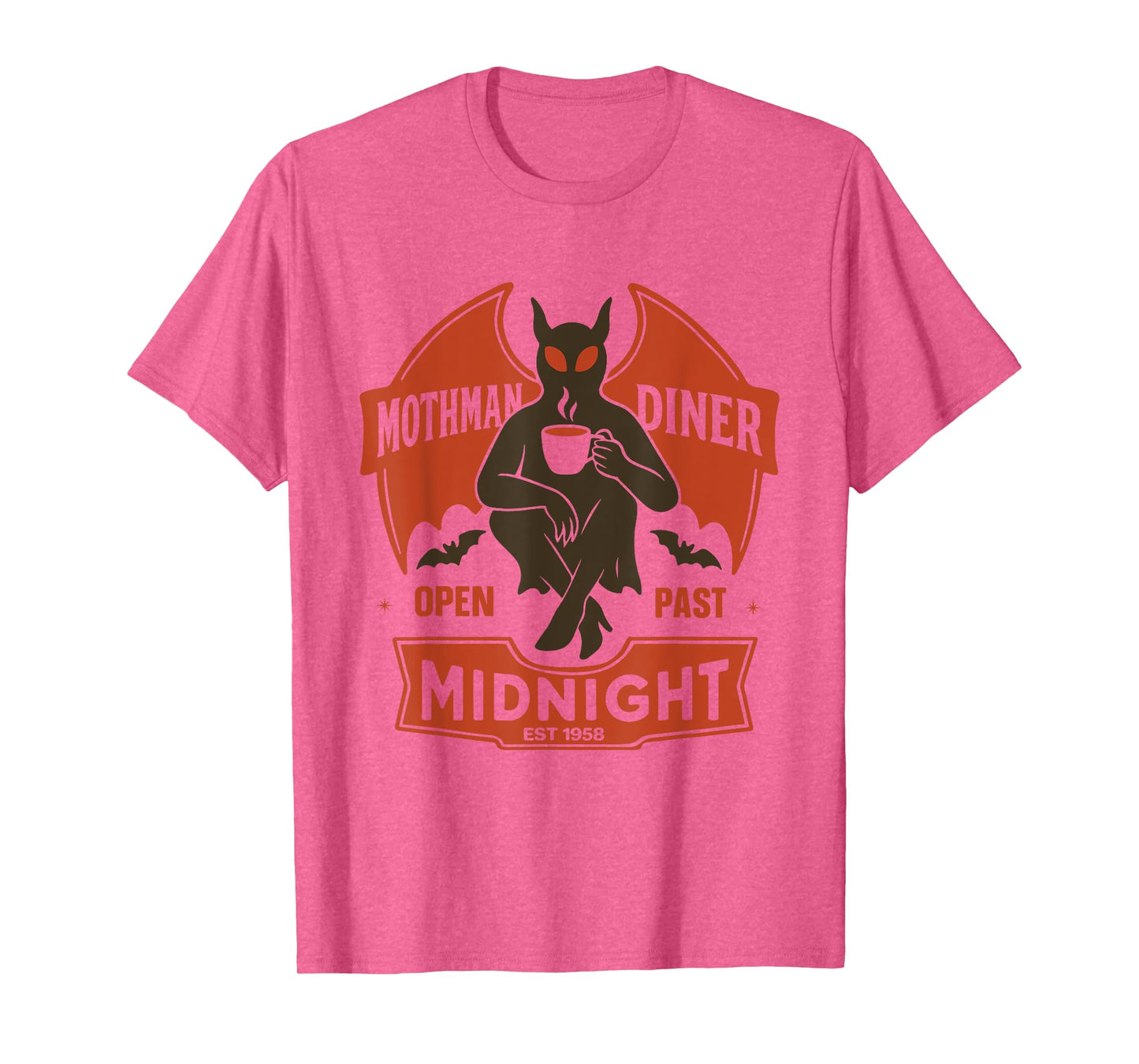 Novelty Mothman Diner Cryptid Cryptozoology Funny Mothman T-Shirt