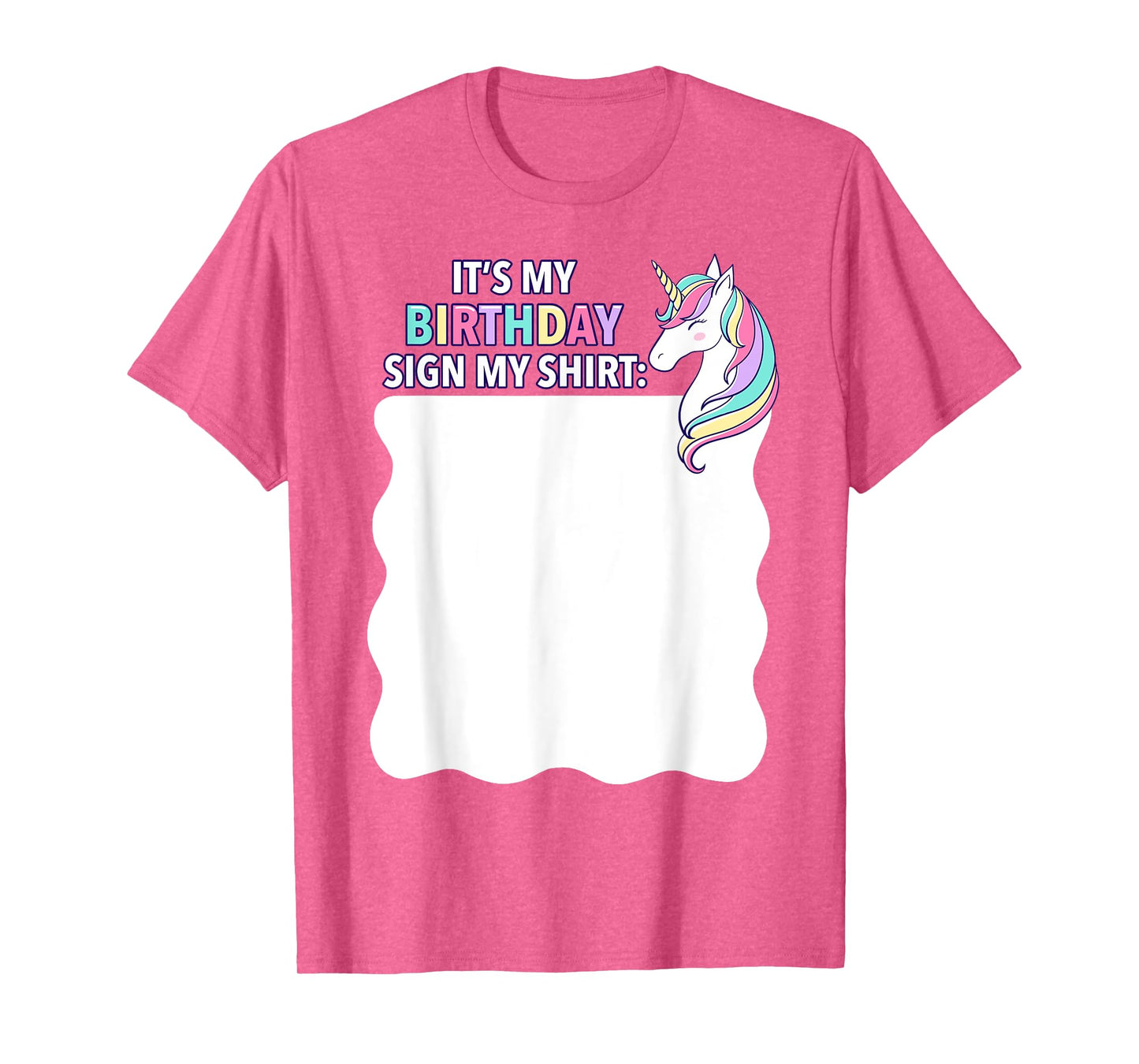 It's My Birthday Sign My Shirt Pink Unicorn Girl Toddler T-Shirt