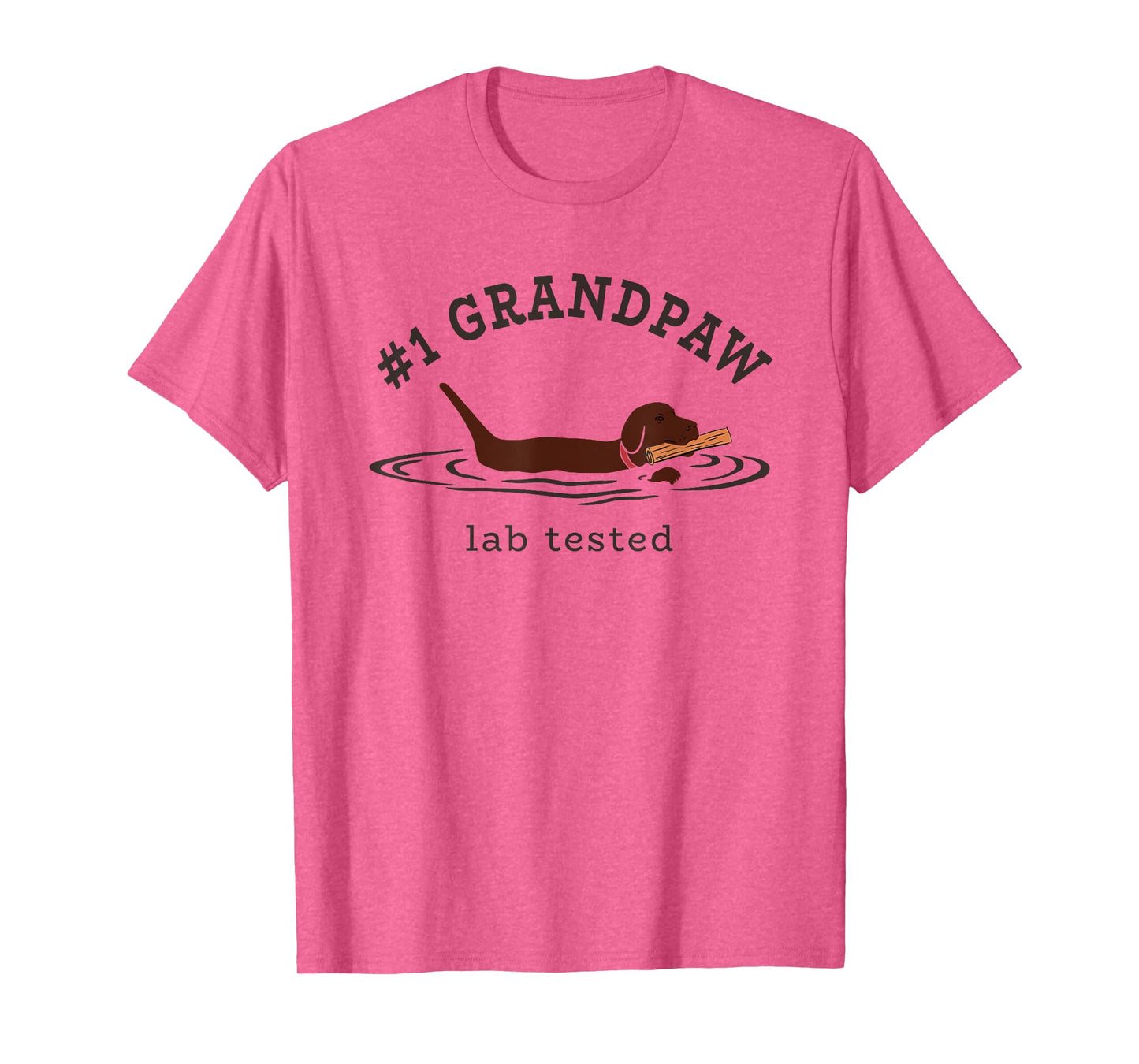 Lab Dad Chocolate Labrador Retriever Dog #1 Grandpaw T-Shirt