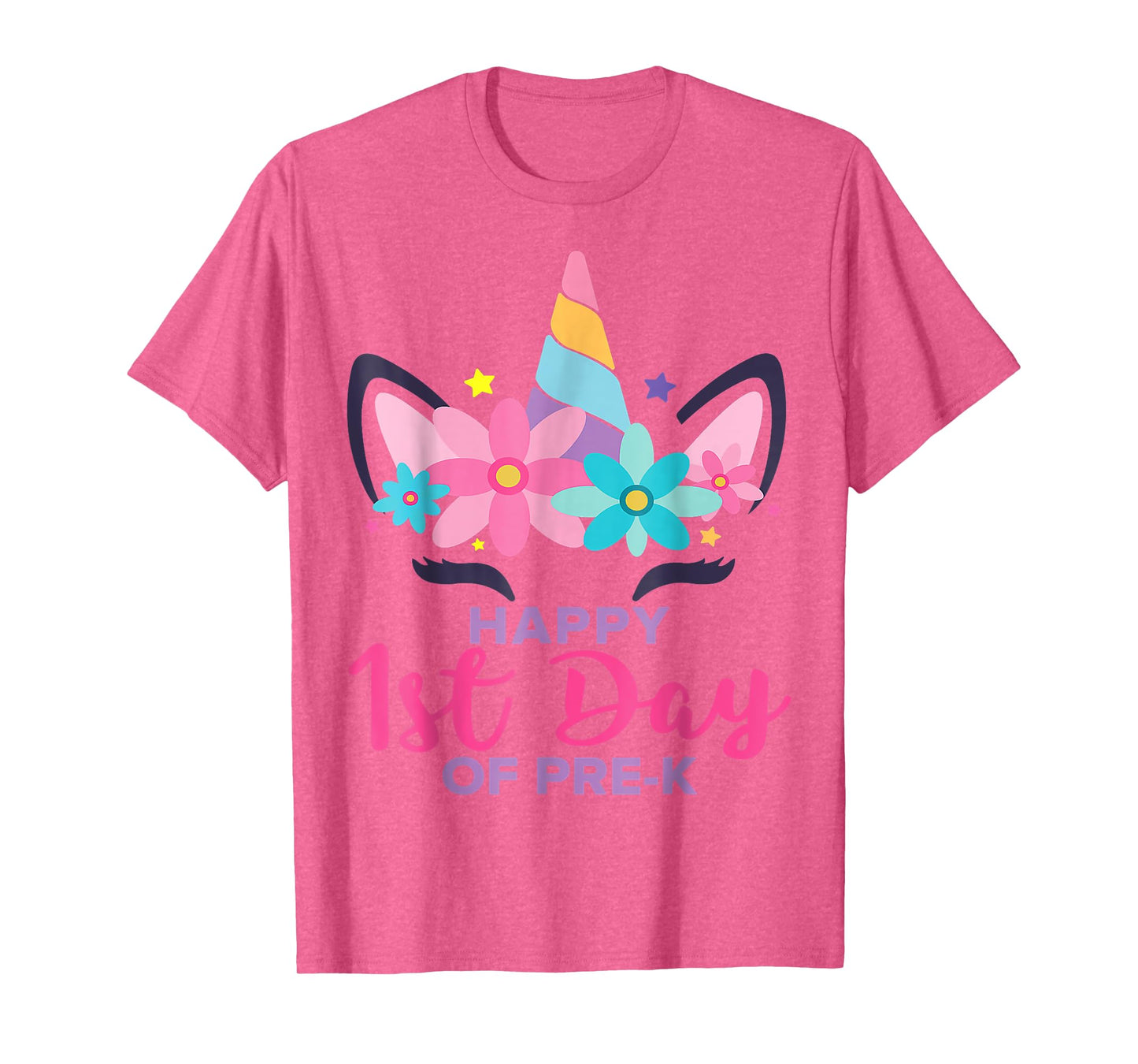 Pre K Unicorn Girl Happy 1st Day Of Pre-K Back To School T-Shirt