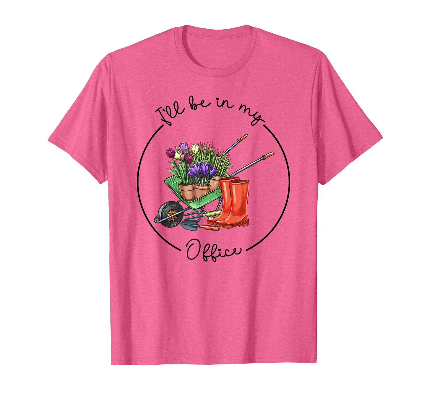 Funny Distressed Gardening, I'll Be in My Office Garden T-Shirt