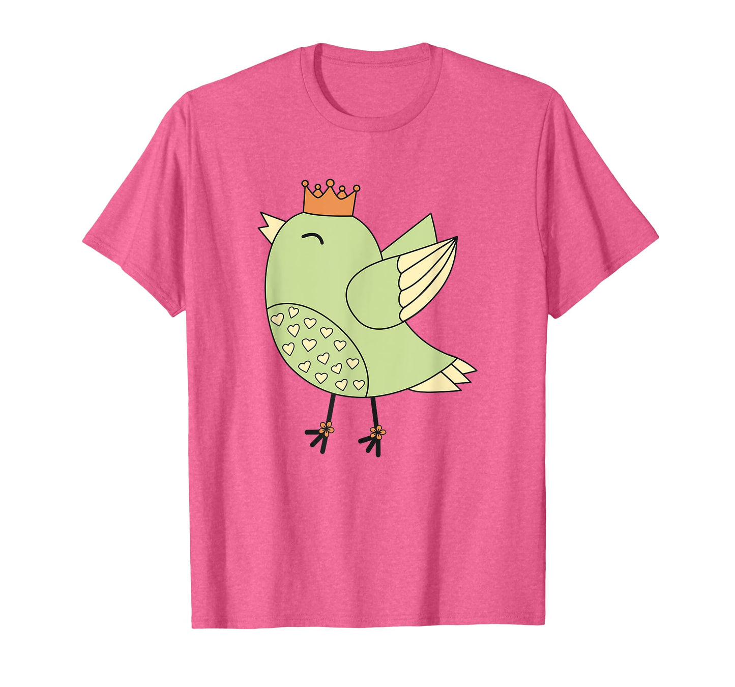 Cute Happy Green Bird Lover Gift Kids Youth Bird Watcher T-Shirt