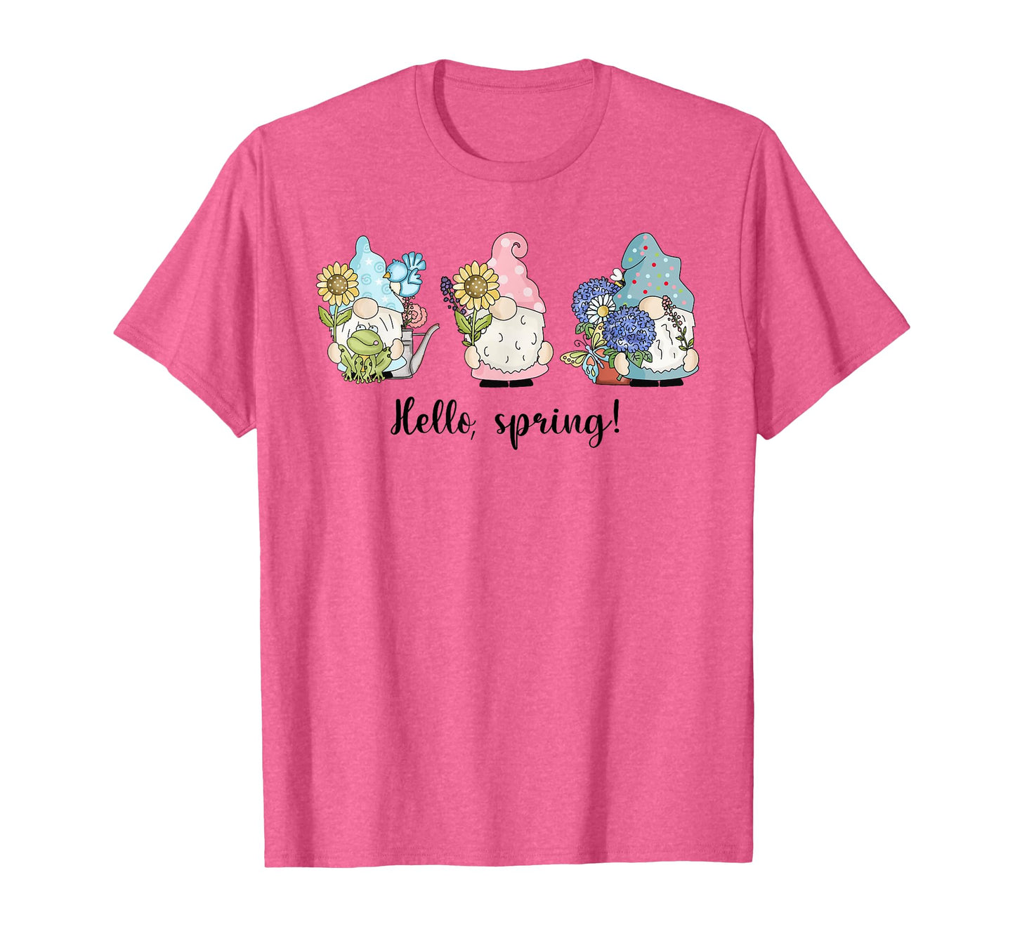 Hello Spring Gnomes with Flowers Butterflies Easter Top Girl T-Shirt