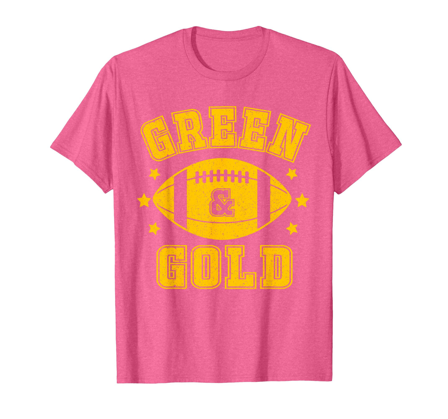 On Gameday Football We Wear Green And Gold School Spirit T-Shirt