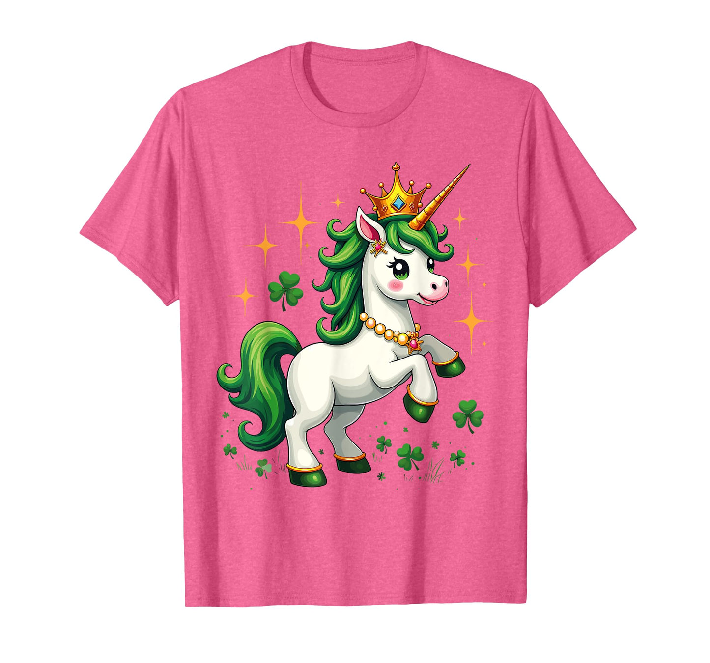 Lepricorn Unicorn St Patricks Day Shamrock Kids Girls Lucky T-Shirt