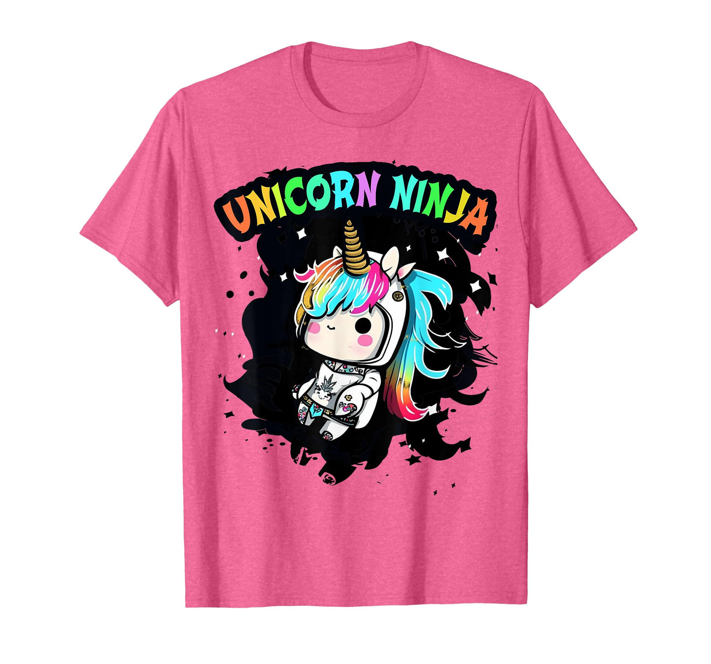 Pink UNICORN NINJA Girls Kids 4 5 6 7 8th Birthday Squad Mom T-Shirt