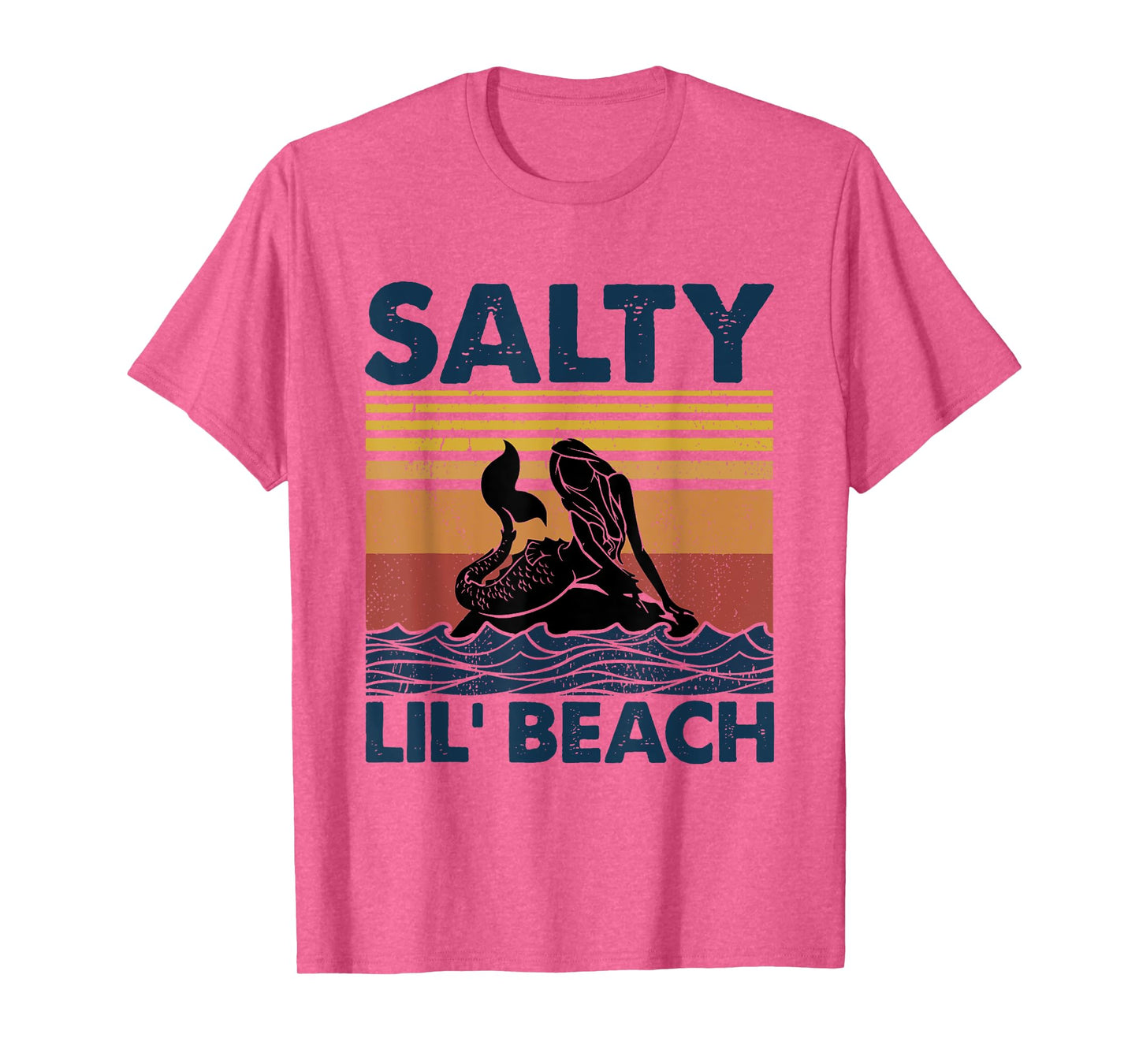 Mermaid Salty Lil' Beach Vintage Funny T-Shirt