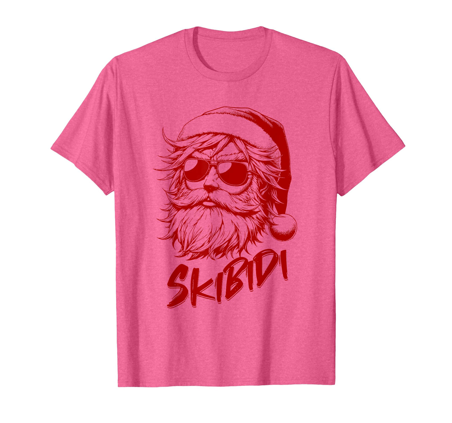 Skibidi Cool Anime Christmas Santa Claus T-Shirt