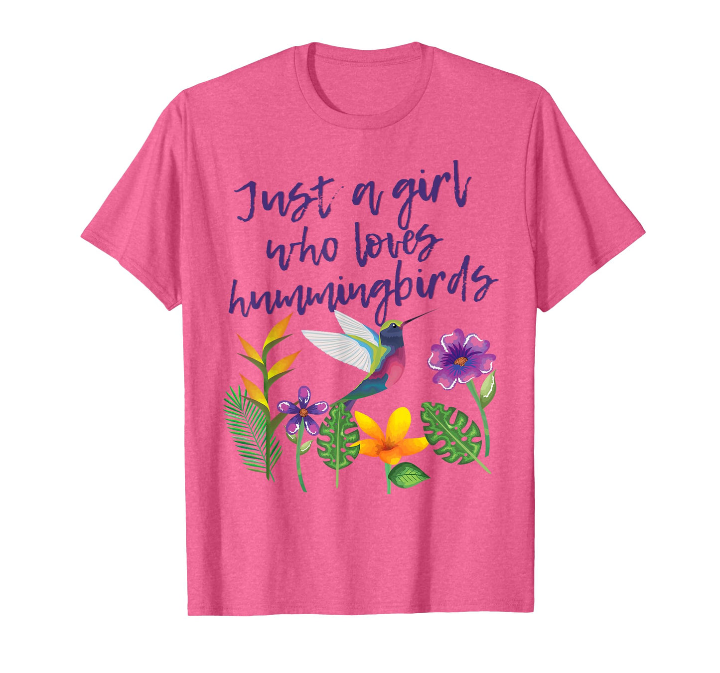 Just A Girl Who Loves Hummingbirds Bird Watcher T-Shirt