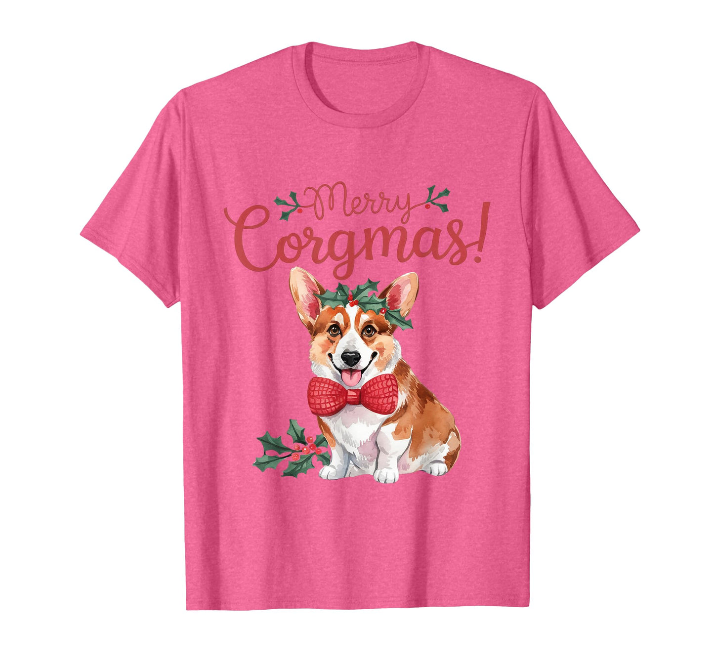 Christmas Dog Corgi Men Women Kids T-Shirt