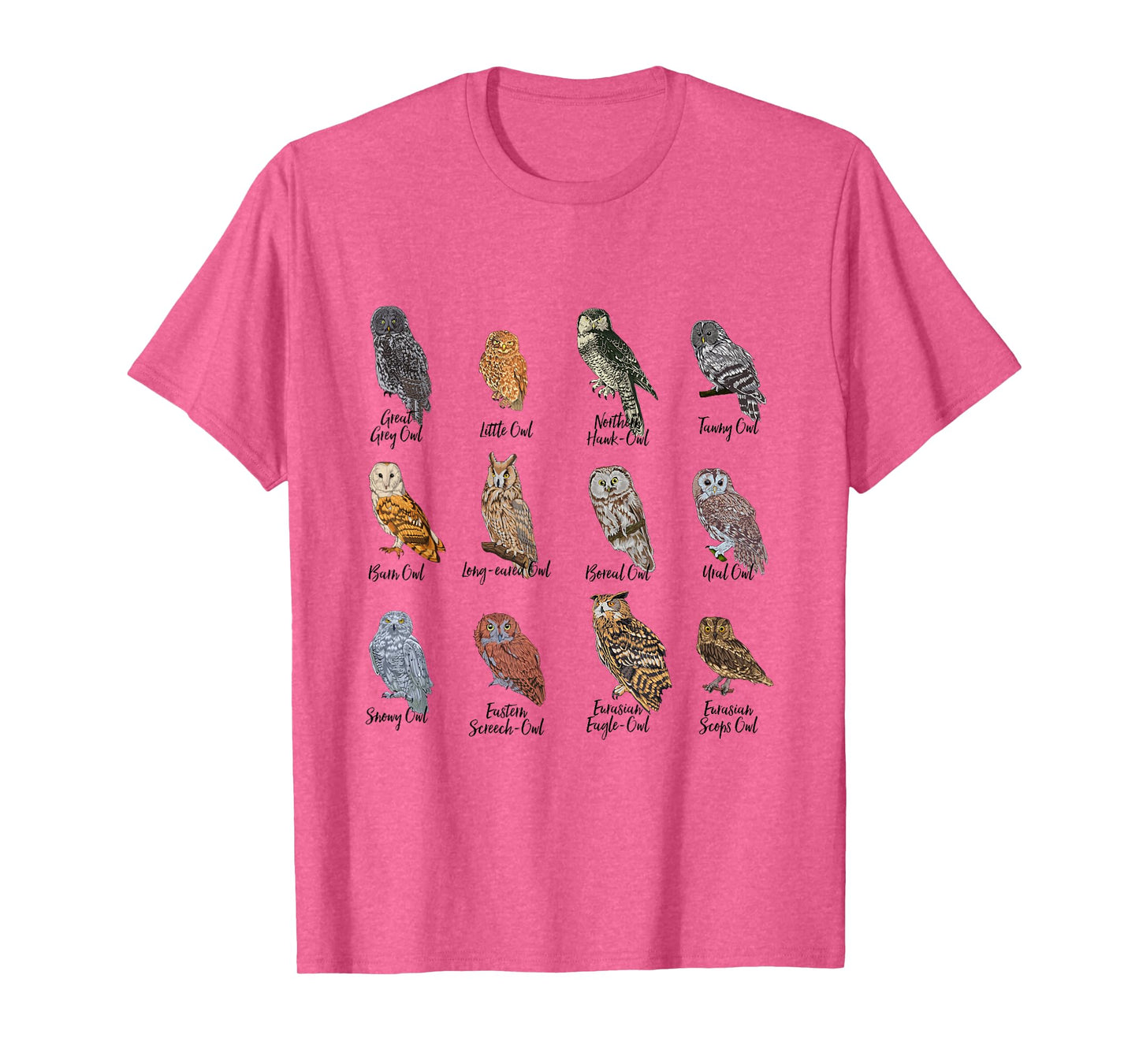 Owls of the world - Types of owls T-Shirt