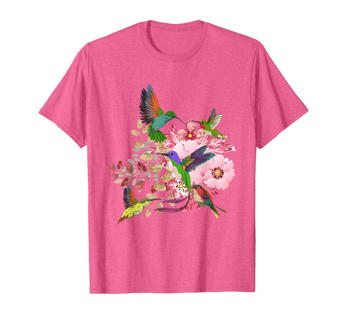 Flowers Hummingbird Floral Bird Animal Vintage Hummingbird T-Shirt
