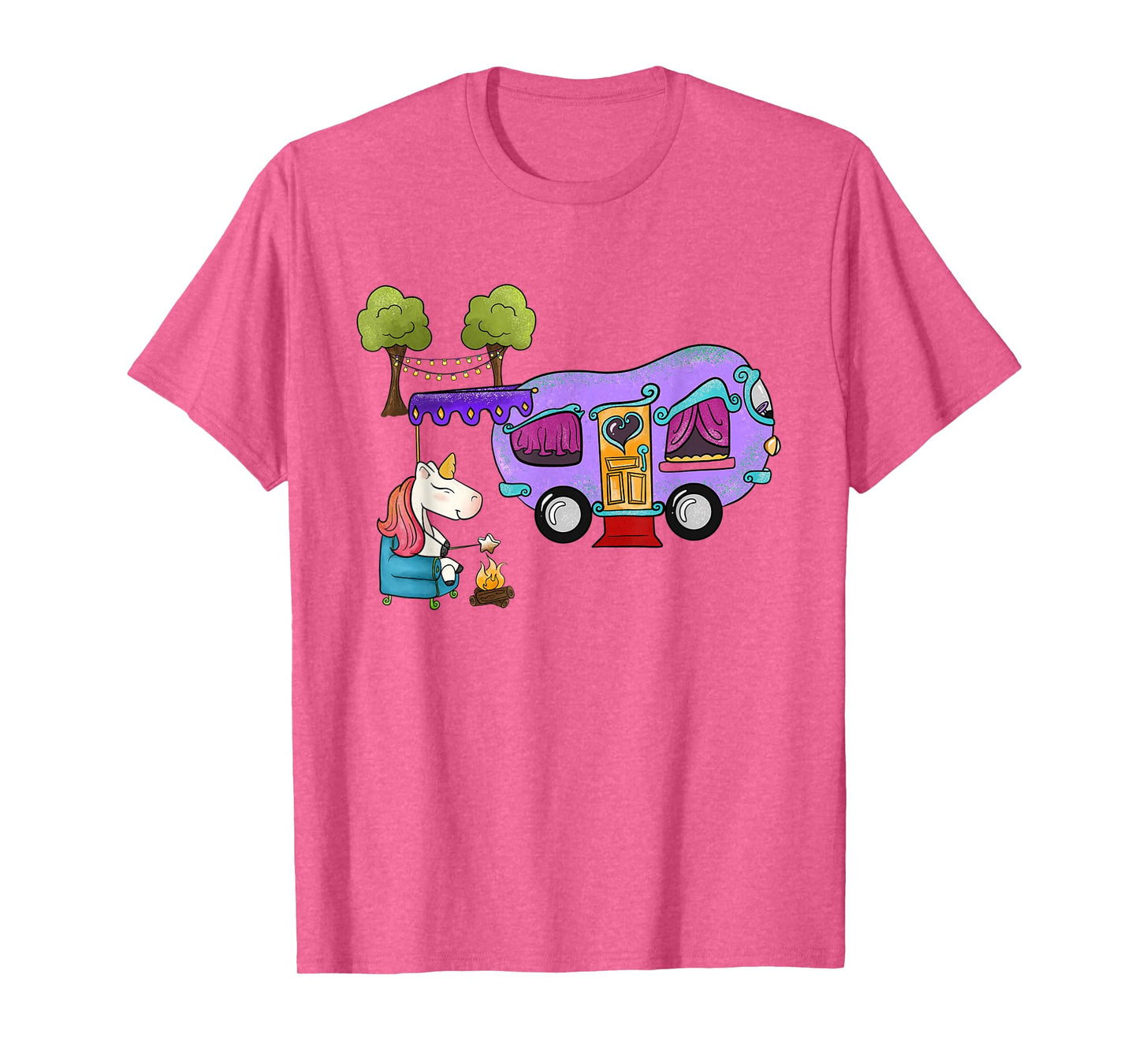 Funny Glamping Bougie Camping Unicorn T-Shirt