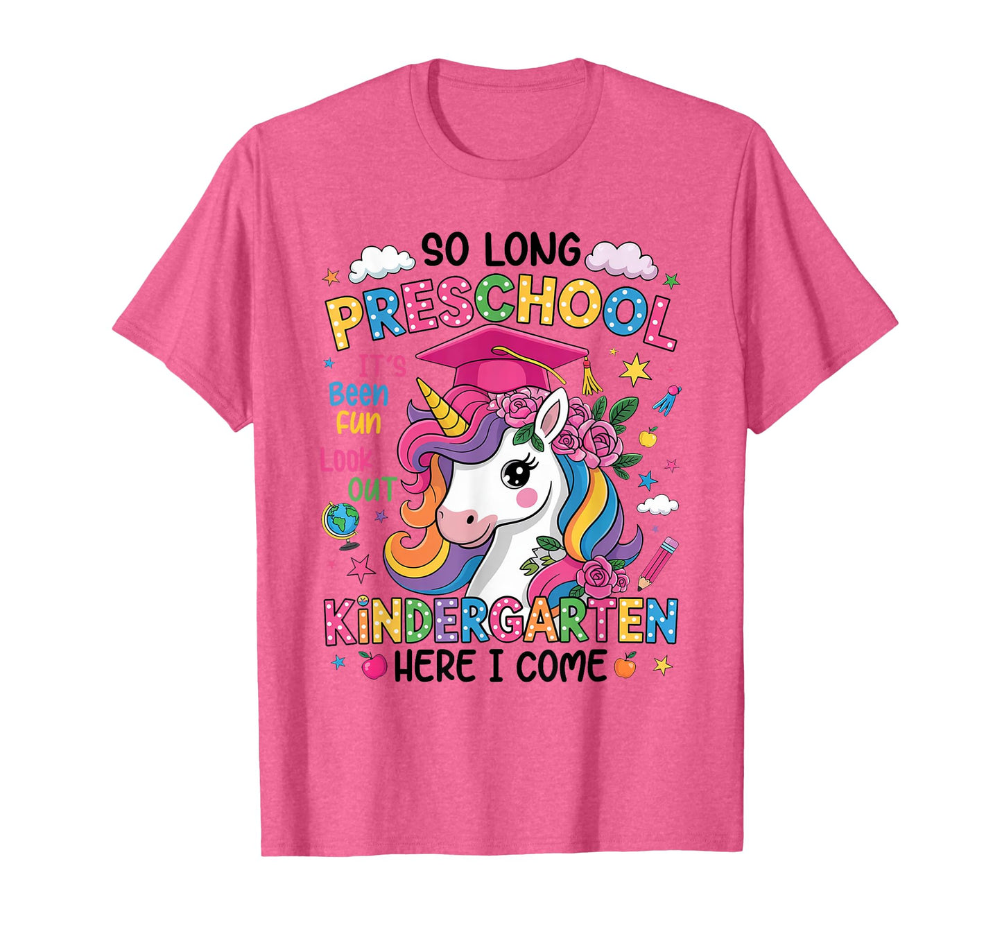 Kids So Long Preschool Graduation Graduate Unicorn Kids T-Shirt