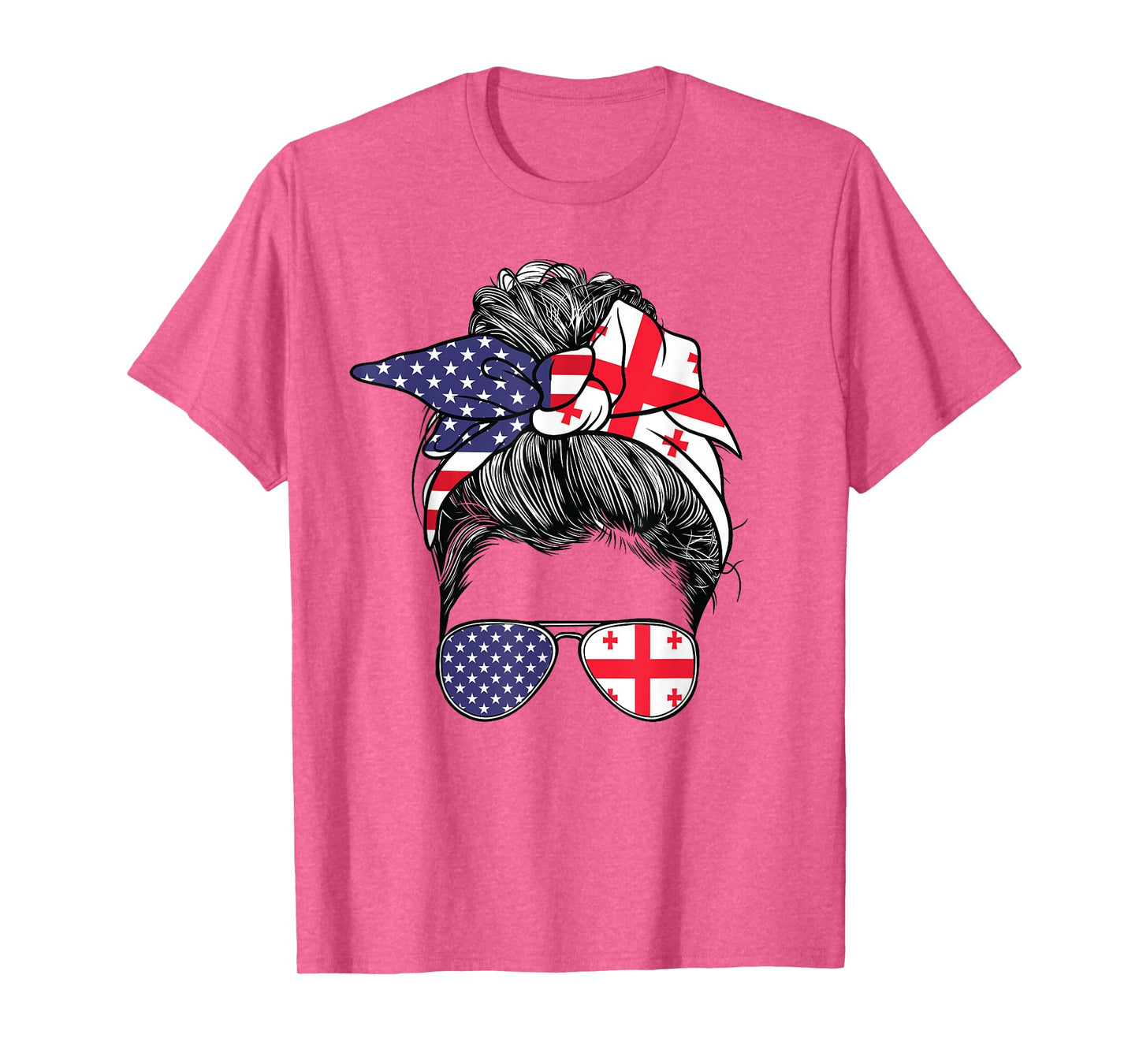 Georgian Women Girl USA Heritage American Georgia Flag T-Shirt