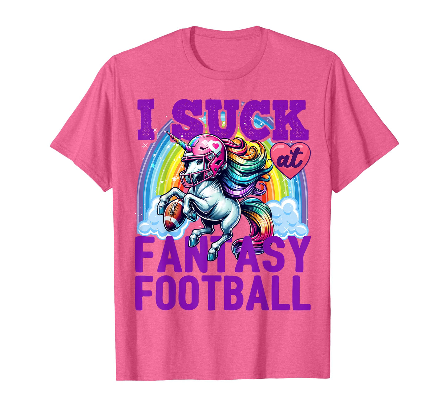 I Suck at Fantasy Football Unicorn Rainbow Loser Men T-Shirt