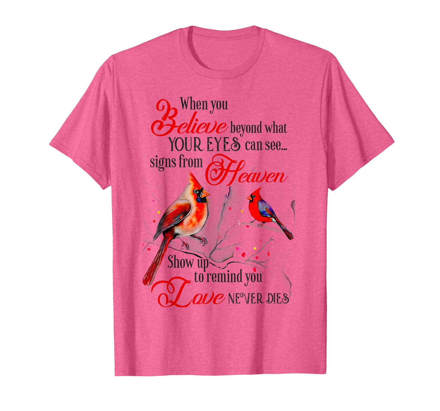 Women Mom Friend Christian Religious Cardinal Bird T-Shirt